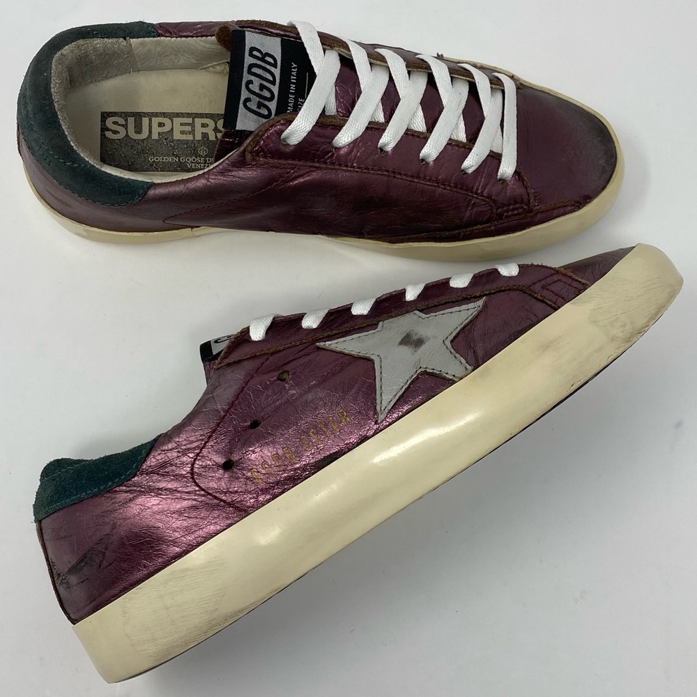 Golden Goose Superstar metallic leather sneakers size 36/US6